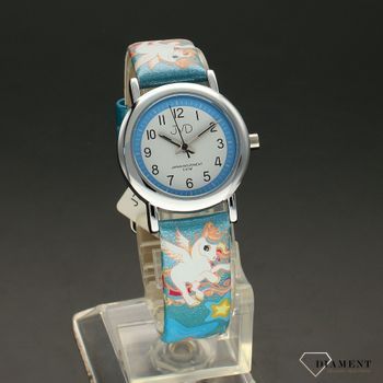 Zegarek dla dziecka JVD na pasku w kolorze niebieskim Jednorożce J7179 (1).jpg