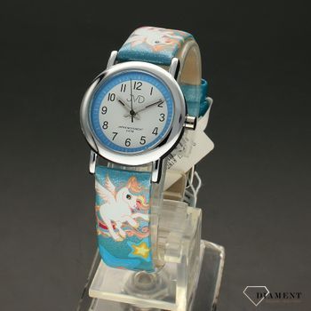 Zegarek dla dziecka JVD na pasku w kolorze niebieskim Jednorożce J7179 (2).jpg
