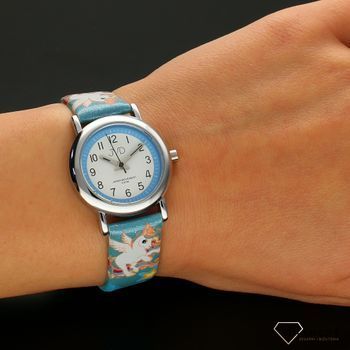 Zegarek dla dziecka JVD na pasku w kolorze niebieskim Jednorożce J7179 (5).jpg