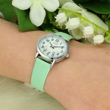 Zegarek dziecięcy JVD KIDS J7184.24 – kwiatki, pastelowy zielony pasek + grawer gratis (4).jpg