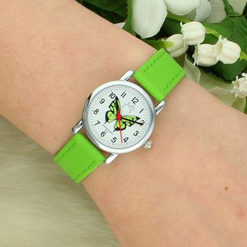 Zegarek dziecięcy JVD J7199.5 – Zielony motyl, grawer gratis, pasek zielony (3).jpg