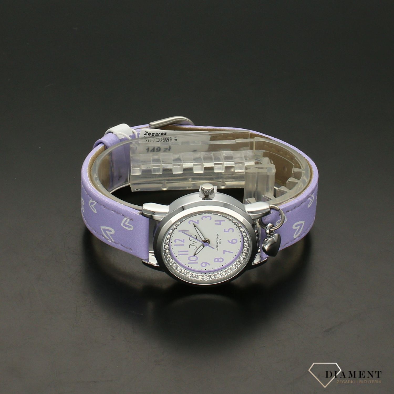 Zegarek dla dziewczynki 'Serduszka w fiolecie' J7201.3.jpg