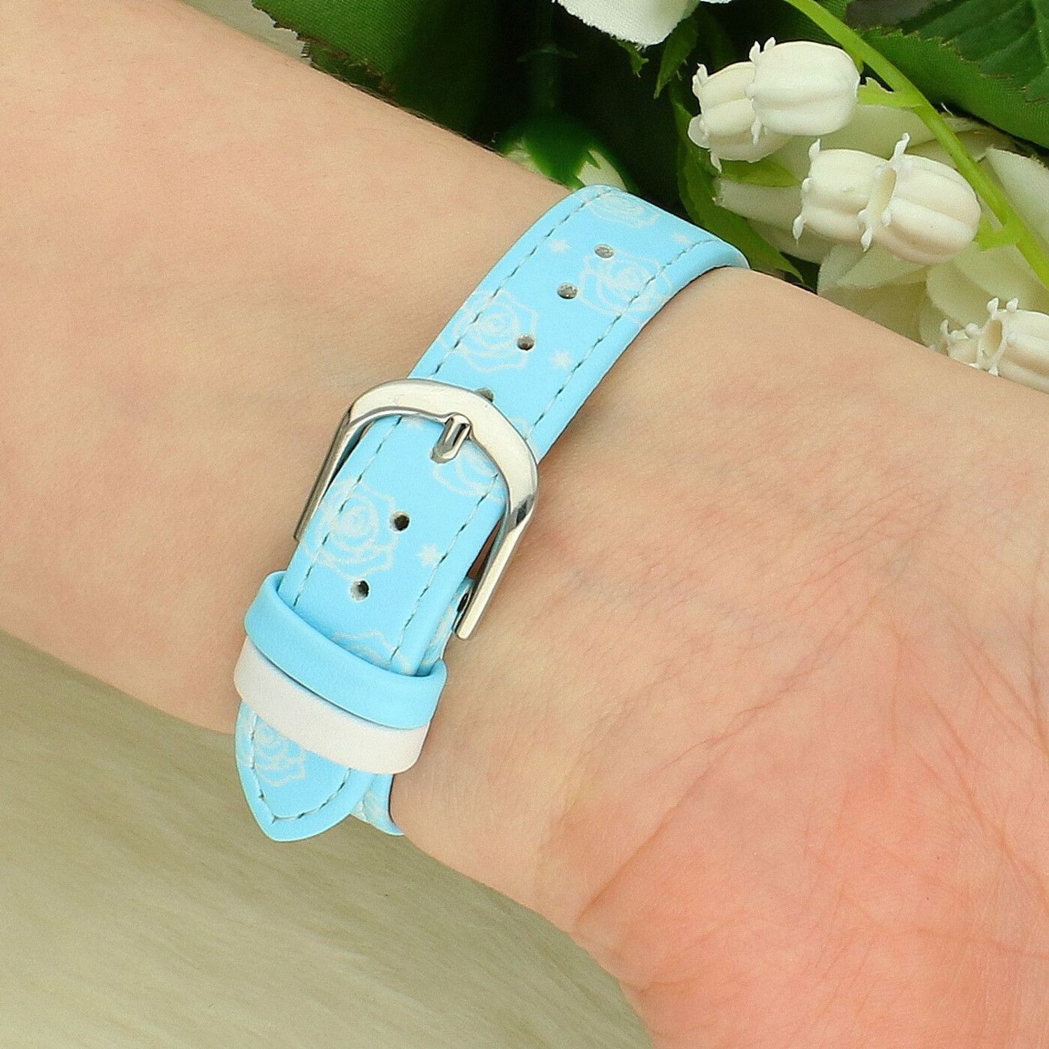 Zegarek dziecięcy JVD J7205.2 – pudrowo niebieski z motywem róży, grawer gratis (2).jpg