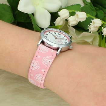 Zegarek dziecięcy JVD J7205.3 – różowy z motywem róż, grawer gratis (3).jpg
