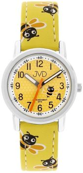 Zegarek dla dziewczynki JVD dziecięcy Wesołe pszczółki J7206.1 żółty.jpg