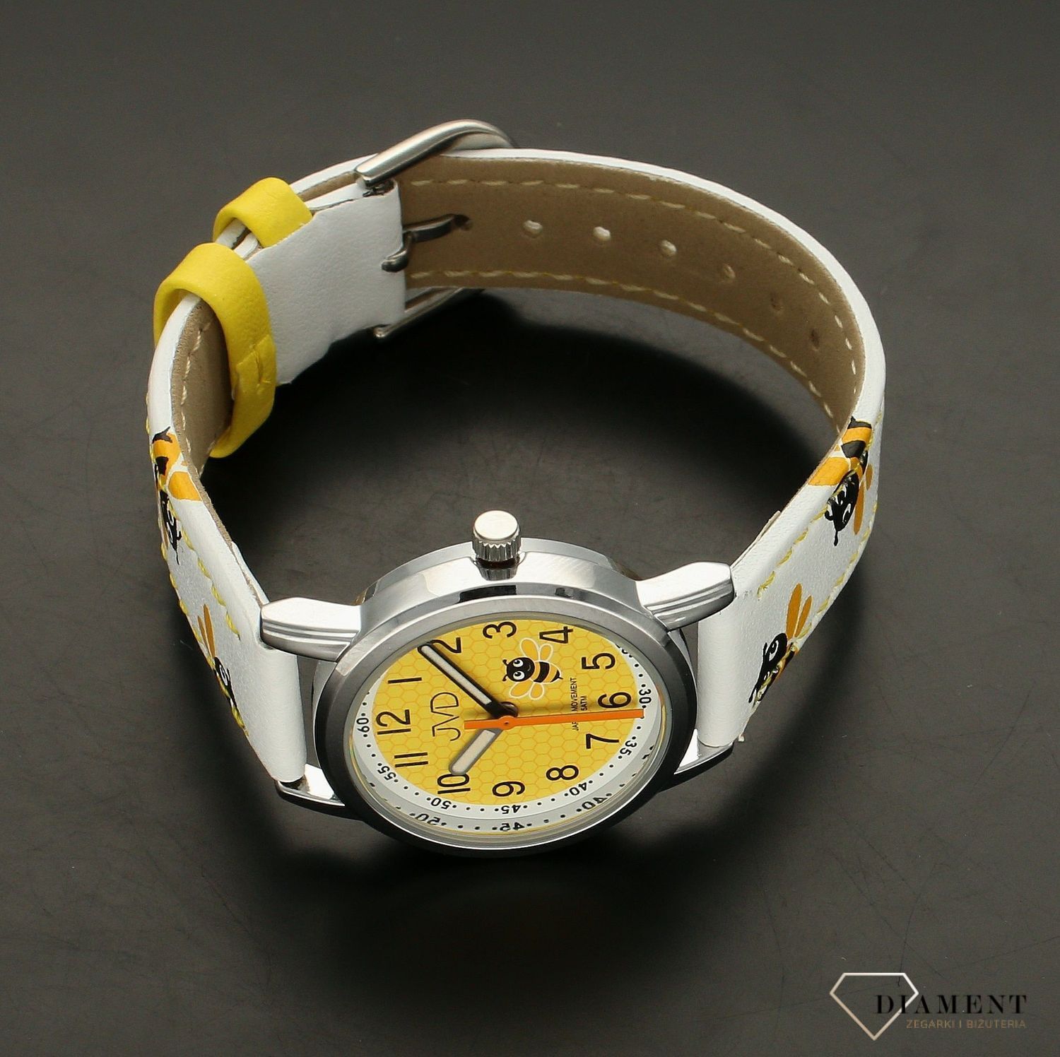 Zegarek JVD dla dziewczynki dziecięcy Wesołe pszczółki J7206.3. Zegarki dla dzieci. Zegarek ze zwierzątkami. Mały zegarek do nauki. Zegarek tani na komunię. Zegarek z pszczołami. Dziecięcy zegarek na rękę..jpg