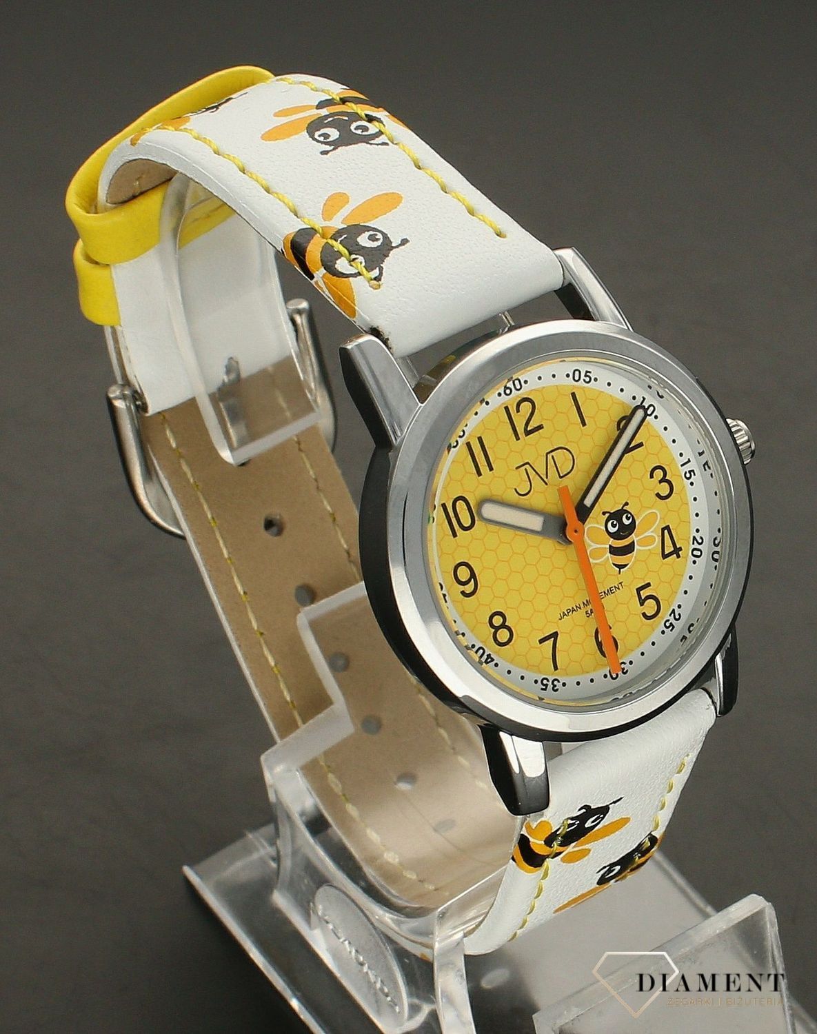 Zegarek JVD dla dziewczynki dziecięcy Wesołe pszczółki J7206.3. Zegarki dla dzieci. Zegarek ze zwierzątkami. Mały zegarek do nauki. Zegarek tani na komunię. Zegarek z pszczołami. Dziecięcy zegarek na rękę..jpg