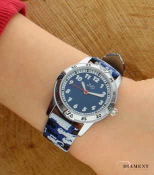 Zegarek dla chłopca JVD niebieski z samochodami J7219.1.jpg