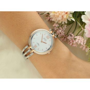 Elegancki zegarek damski JVD JC679.3 z różano-złotą kopertą, stalową bransoletą, mechanizmem Citizen Miyota, szkłem mineralnym i wodoszczelnością 5 ATM. Klasyka w nowoczesnym wydaniu.3.jpg
