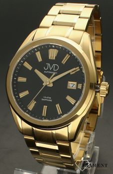 Zegarek męski JVD automatyczny na złotej bransolecie JE1011.3. Męski zegarek na bransolecie. Zegarek męski automatyczny. Zegarek męski z szafirowym szkłem. Zegarek męski automatyczny w złotym kolorze. Idealny zegarek męski n.jpg