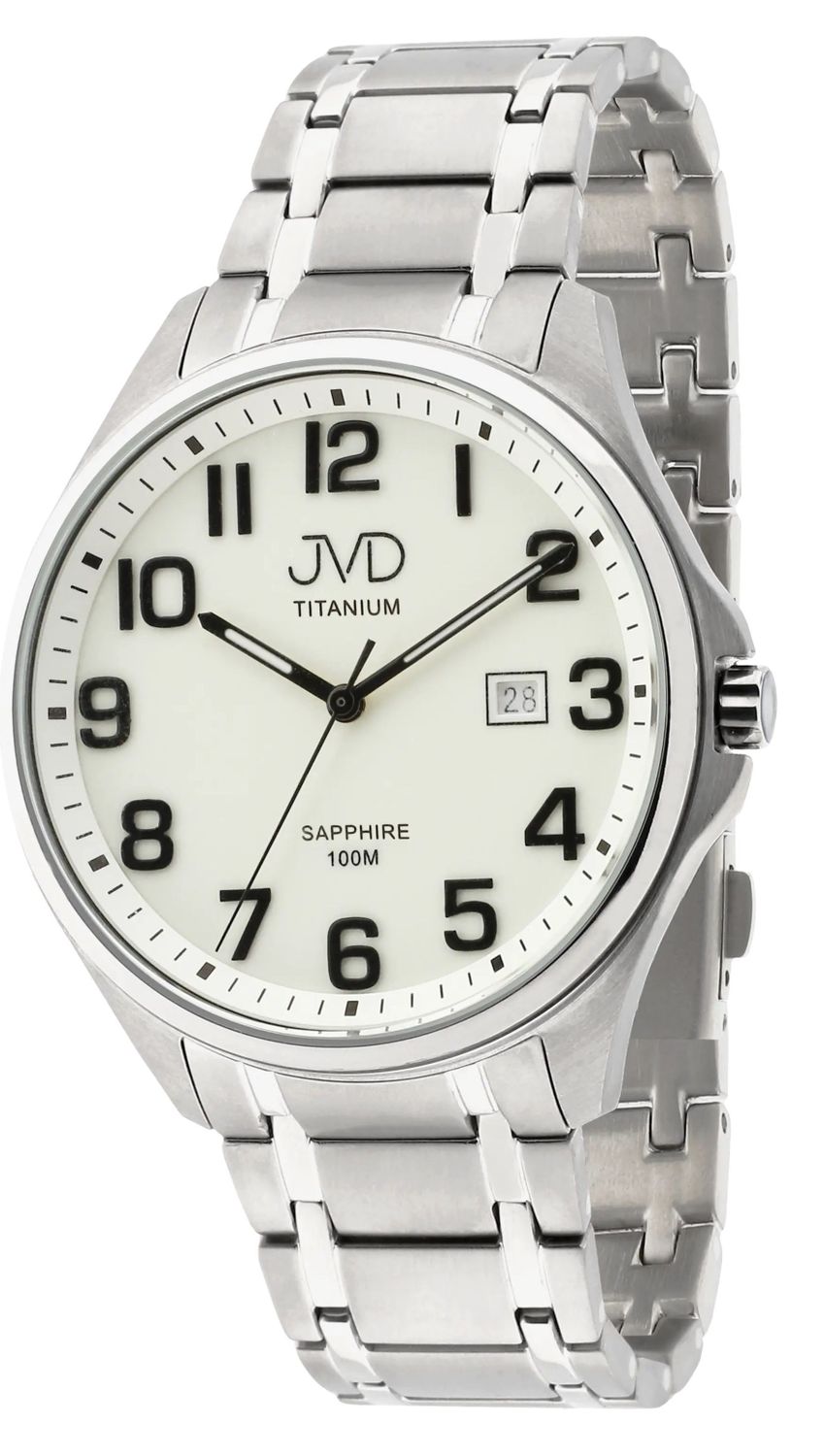 Zegarek męski JVD na bransolecie tytanowy z szafirowym szkłem JE2002.1.  Męski zegarek tytanowy na bransolecie. Zegarek męski z szafirowym szkłem. Zegarek męski JVD tytanowy. Zegarek na bransolecie z czytelną tarczą. Męski zegarek na prezent.jpg