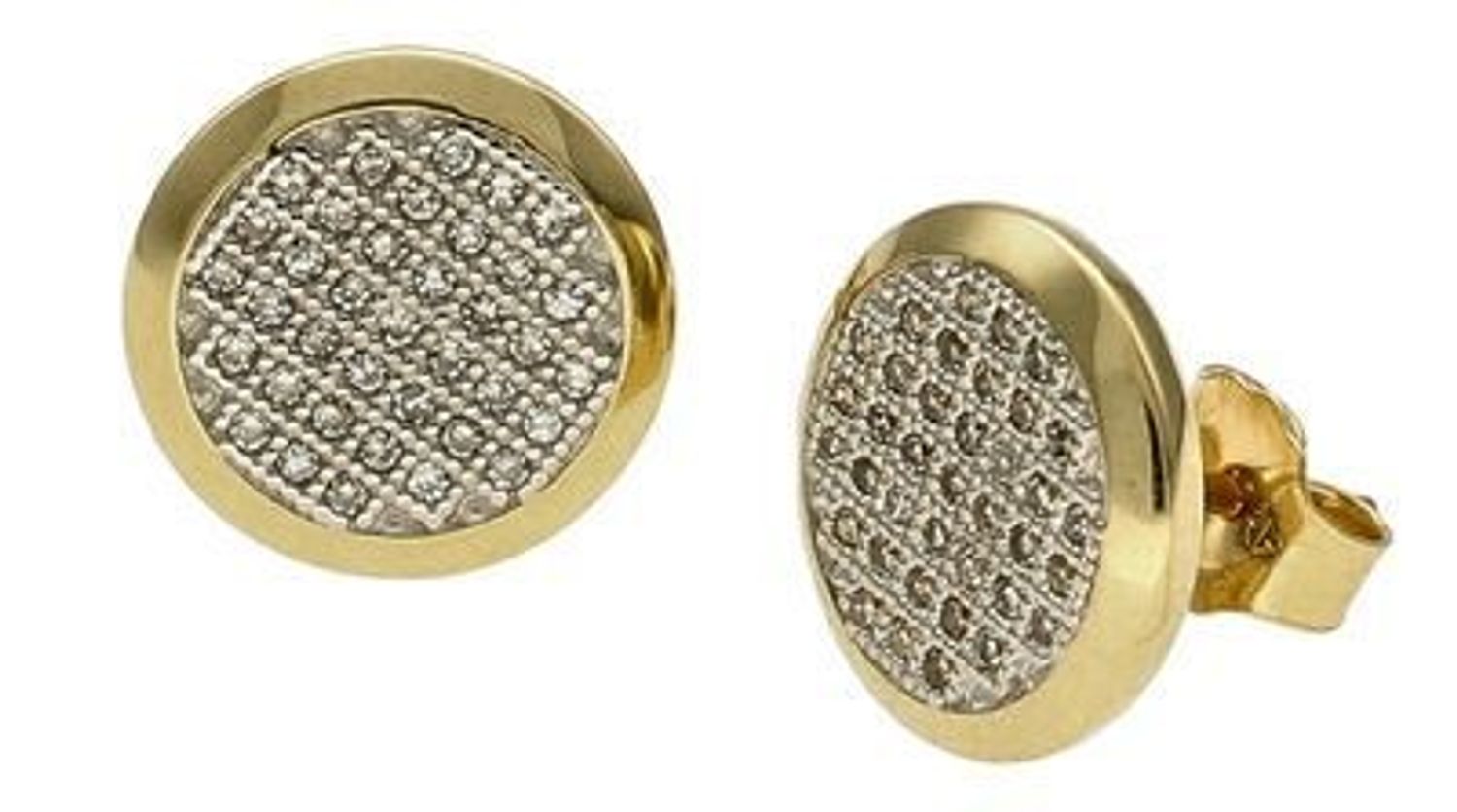 Kolczyki złote Okrągłe medaliony z 74 Diamentami 585 JE3966Y.jpg