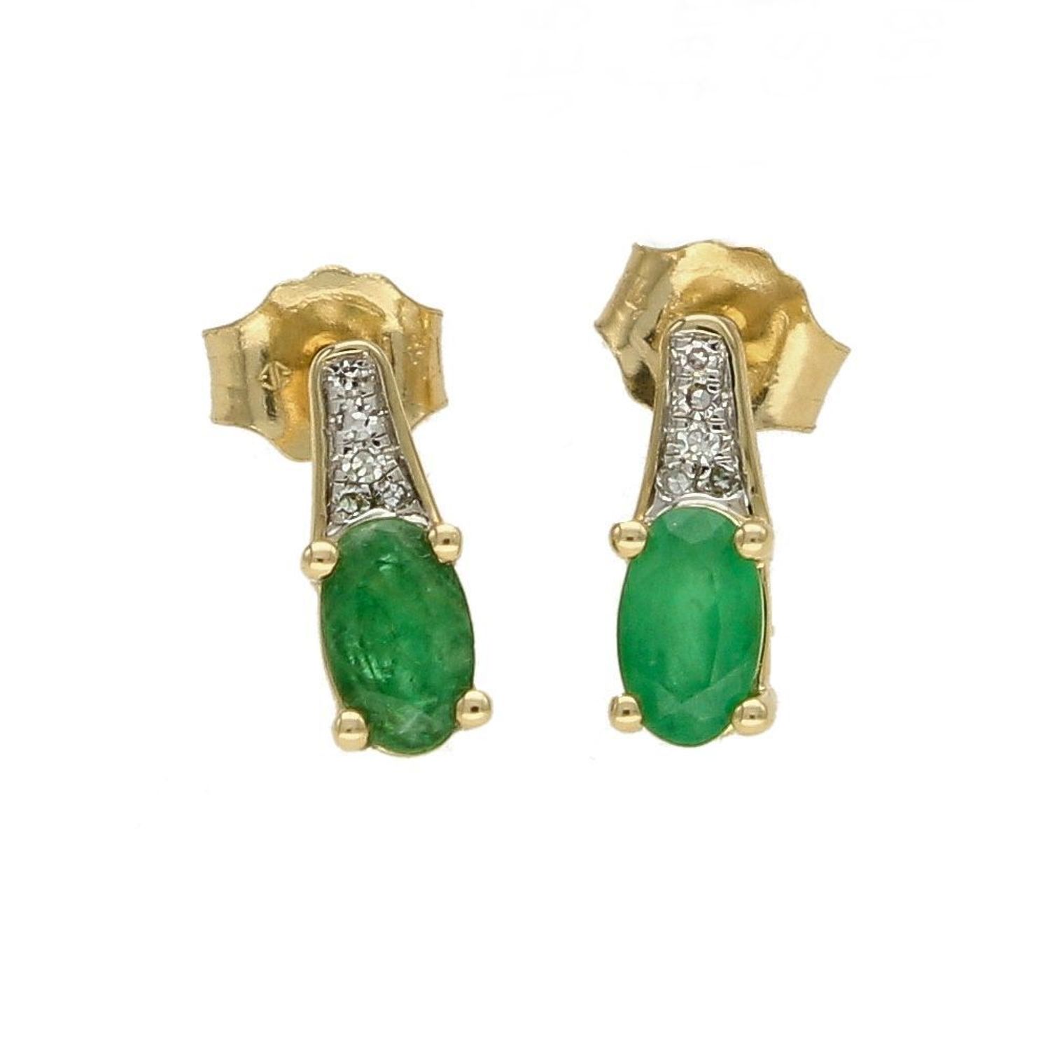 Złote kolczyki Szmaragd i Diamenty JE5239EMY.jpg