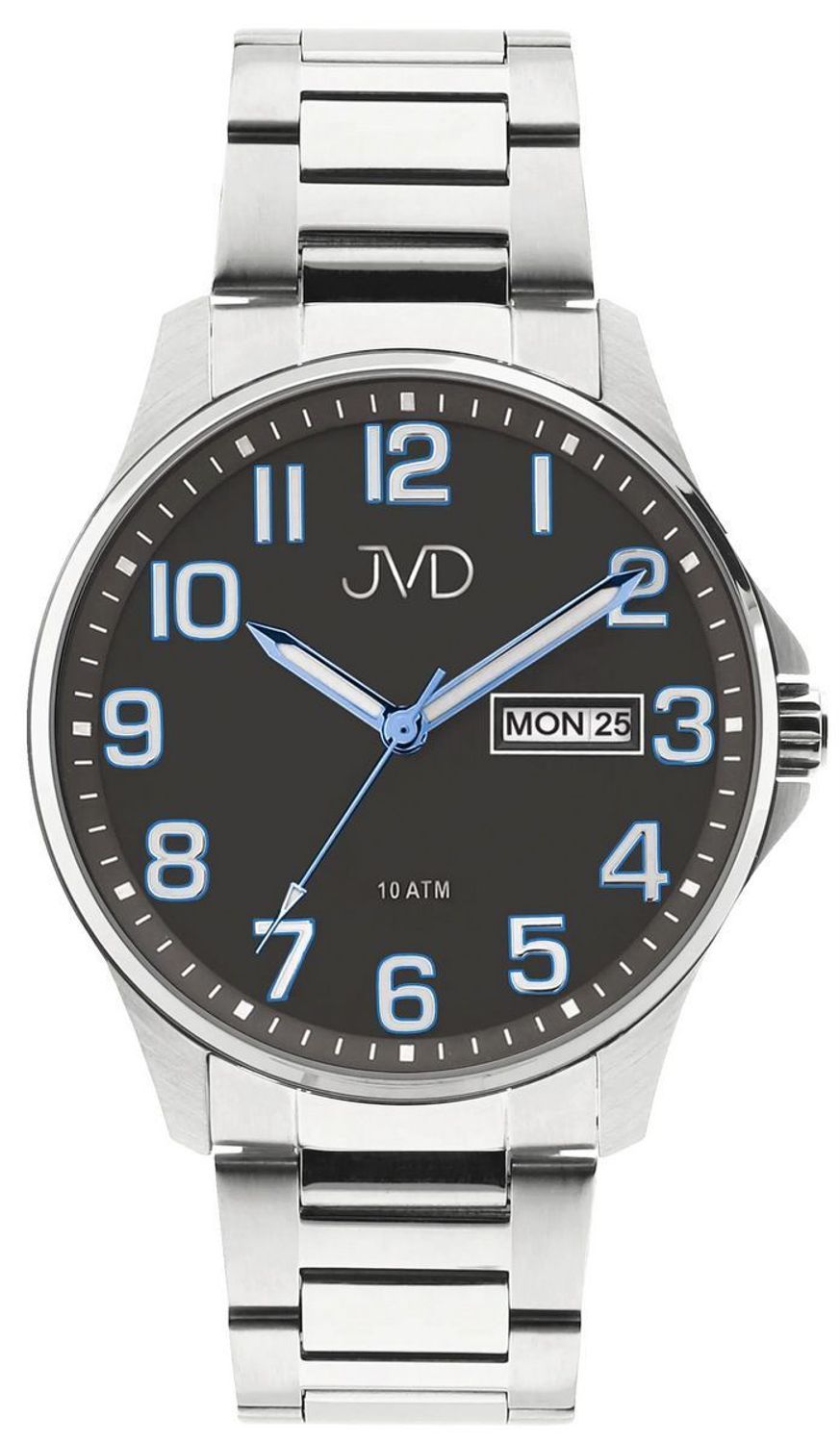 JVD JE611.7 – męski zegarek kwarcowy z japońskim mechanizmem Miyota, srebrną kopertą, metalowym paskiem, oknem datownika i wodoszczelnością 10 ATM.1.jpg