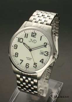 Zegarek męski JVD na bransolecie 'Czytelna tarcza' biała JE612.1. Klasyczny męski zegarek. Zegarek na prezent, na rocznicę. Czytelny zegarek męski. Pomysł na prezent dla mężczyzny. Darmowa wysyłka (4).jpg