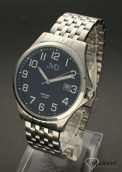 Zegarek męski JVD na bransolecie 'Czytelna tarcza' granatowa JE612.2. Klasyczny męski zegarek. Zegarek na prezent, na rocznicę. Czytelny zegarek męski. Pomysł na prezent dla mężczyzny. Darmowa wysyłka (4).jpg