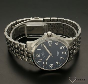 Zegarek męski JVD na bransolecie 'Czytelna tarcza' granatowa JE612.2. Klasyczny męski zegarek. Zegarek na prezent, na rocznicę. Czytelny zegarek męski. Pomysł na prezent dla mężczyzny. Darmowa wysyłka (5).jpg