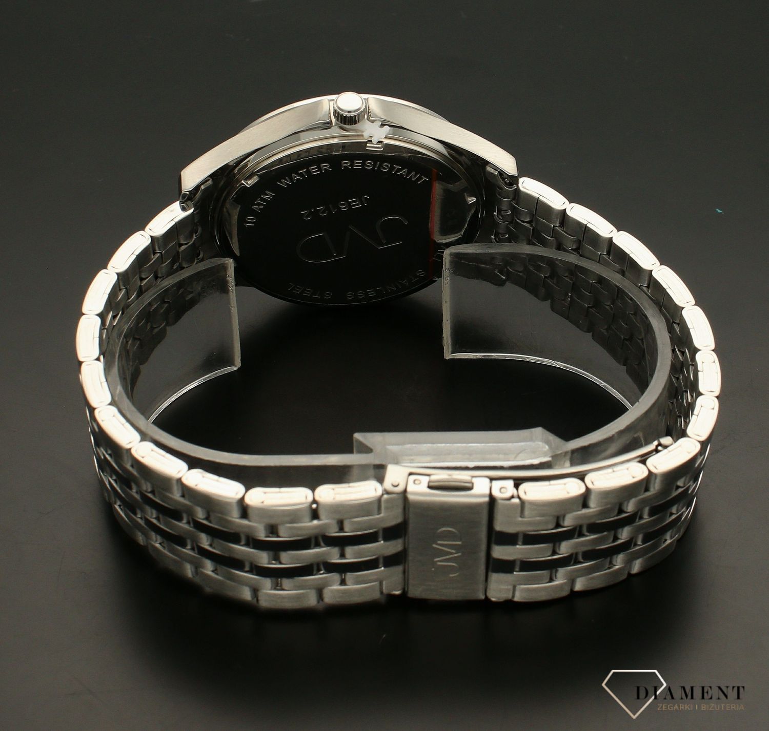 Zegarek męski JVD na bransolecie 'Czytelna tarcza' JE612.2. Klasyczny męski zegarek. Zegarek na prezent, na rocznicę. Czytelny zegarek męski. Pomysł na prezent dla mężczyzny. Darmowa wysyłka..png