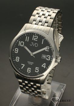 Zegarek męski JVD na bransolecie 'Czytelna tarcza' czarna JE612.3. Klasyczny męski zegarek. Zegarek na prezent, na rocznicę. Czytelny zegarek męski. Pomysł na prezent dla mężczyzny. Darmowa wysyłka (4).jpg
