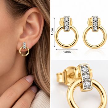 Złote kolczyki damskie 585 kółeczka z 6 diamentami 0,03 ct – elegancka biżuteria damska (1).jpg