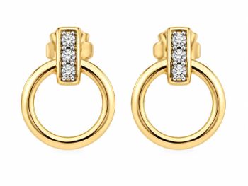 Złote kolczyki damskie 585 kółeczka z 6 diamentami 0,03 ct – elegancka biżuteria damska (2).jpg