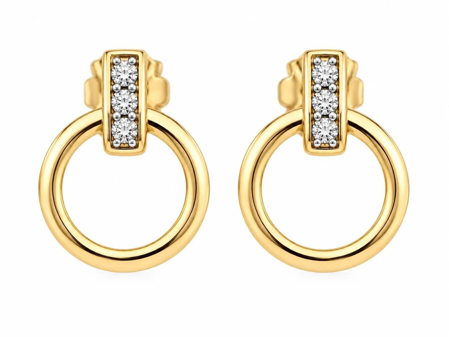 Złote kolczyki damskie 585 kółeczka z 6 diamentami 0,03 ct – elegancka biżuteria damska (2).jpg