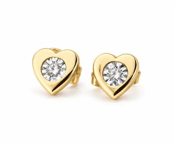 Złote kolczyki serca 585 z brylantami 0,09 ct – eleganckie kolczyki na sztyft (1).jpg