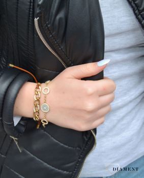 Bransoletka damska Fossil w żółtym złocie pancerka na sznurku✓Biżuteria damska Fossil w Sklepie z Biżuterią zegarki-diament.pl✓ Wymarzony prezent dla kobiety✓ Idealny prezent (1).JPG