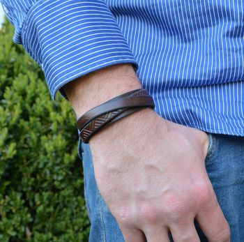 Biżuteria męska bransoletka Fossil ciemna brązowa skóra✓ Bransoletka dla mężczyzny✓  Biżuteria męska Fossil✓ Autoryzowany sklep✓ Kurier Gratis 24h (4).JPG