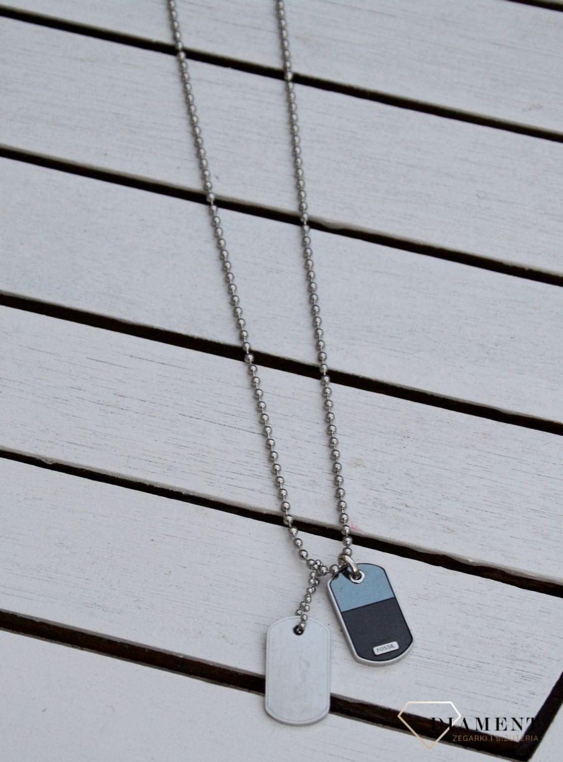 Naszyjnik nieśmiertelnik Fossil JF03179040.jpg