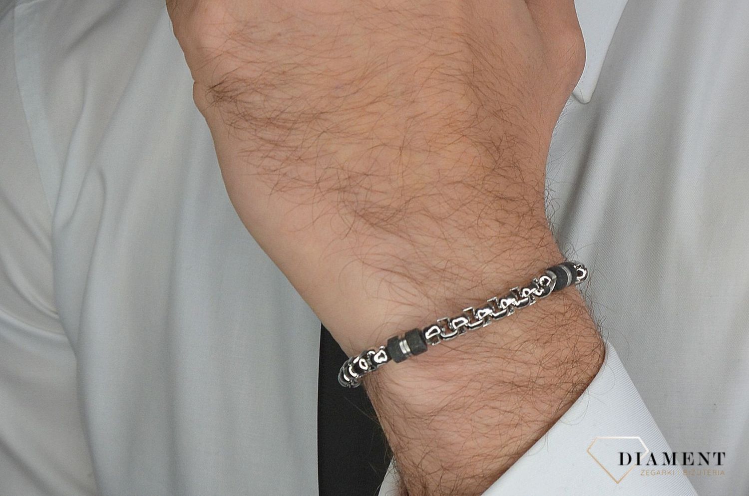 Bransoletka męska FOSSIL ozdobne elementy JF03313040 (2).jpg