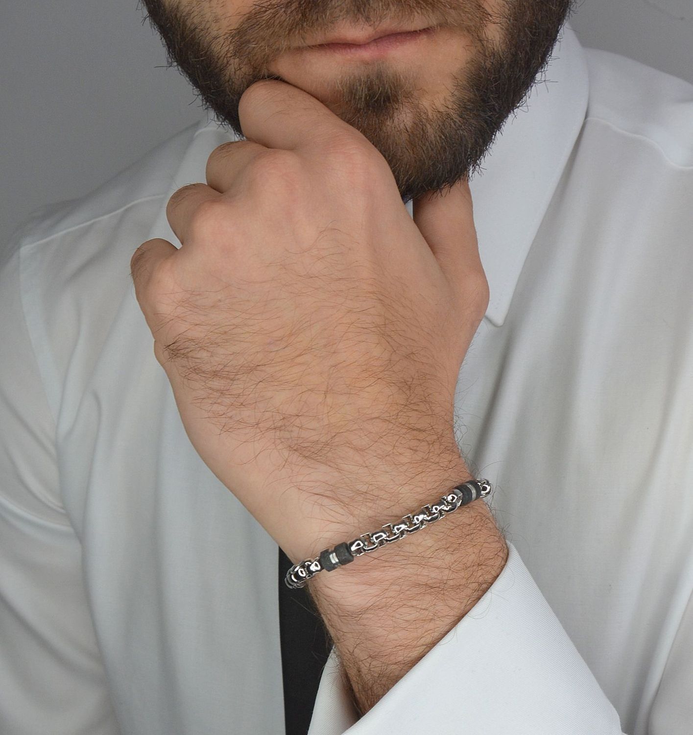 Bransoletka męska FOSSIL ozdobne elementy JF03313040 (2).jpg