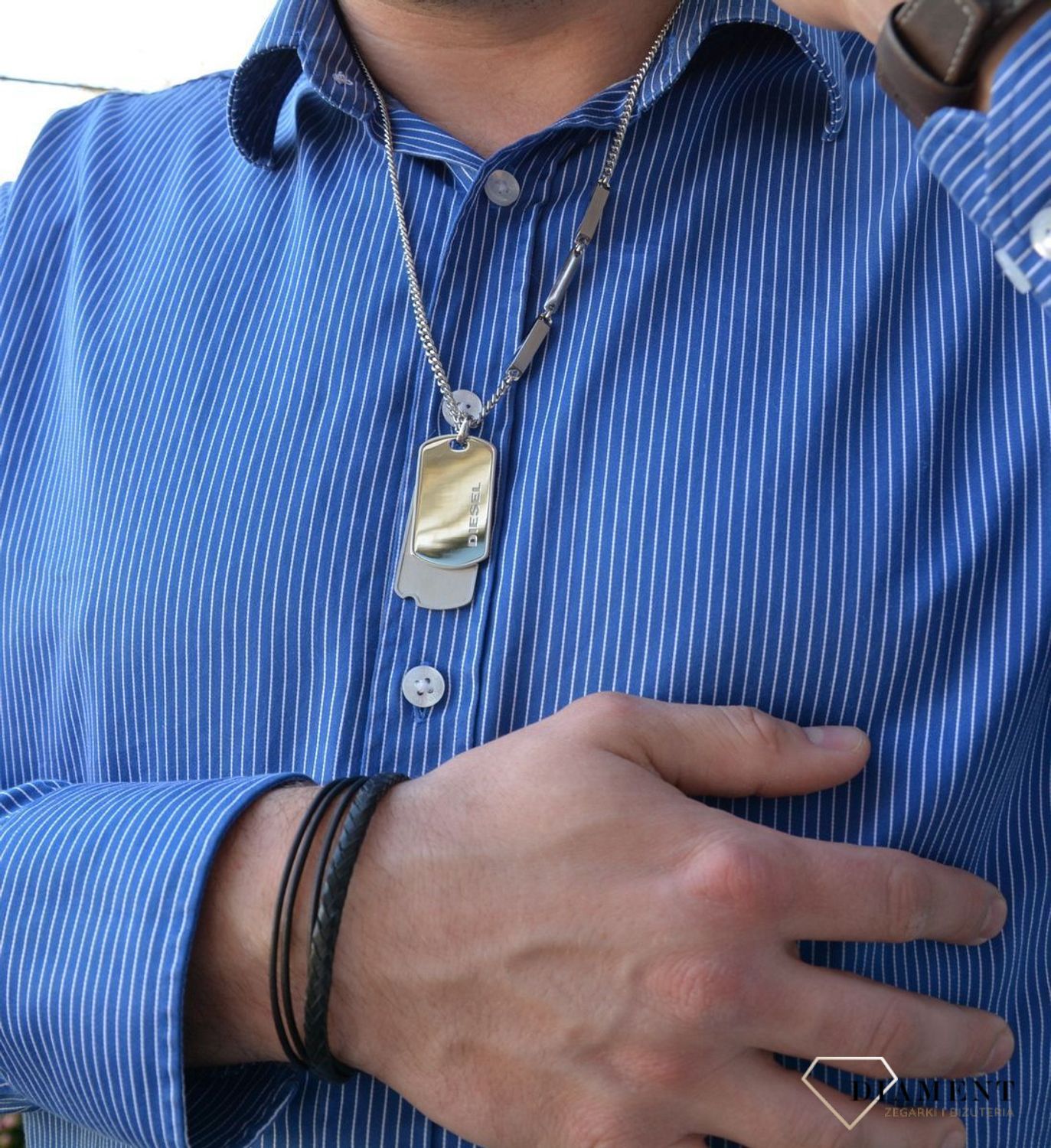 Bransoleta męska Fossil ze skóry naturalnej (1).jpg