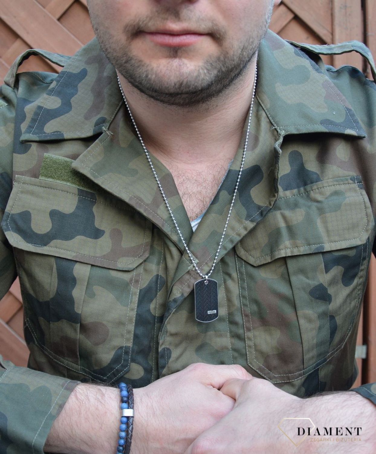 Naszyjnik nieśmiertelnik Fossil JF03395040.jpg