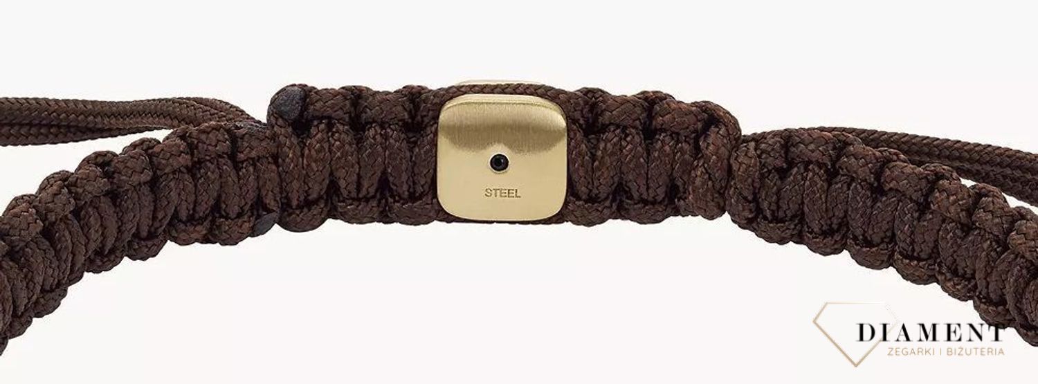 Bransoletka męska z kamieniami Tygrysie oko pleciony sznurek FOSSIL JF04471710. Markowa męska biżuteria na prezent. Bransoletka o modnym charakterze pasująca do każdego mężczyzny, który lubi now 4.jpg