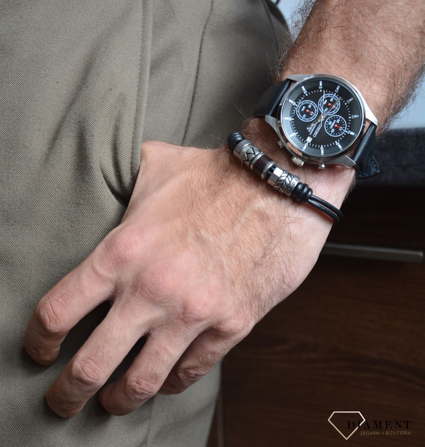 Biżuteria męska bransoletka Fossil JF84196040.jpg