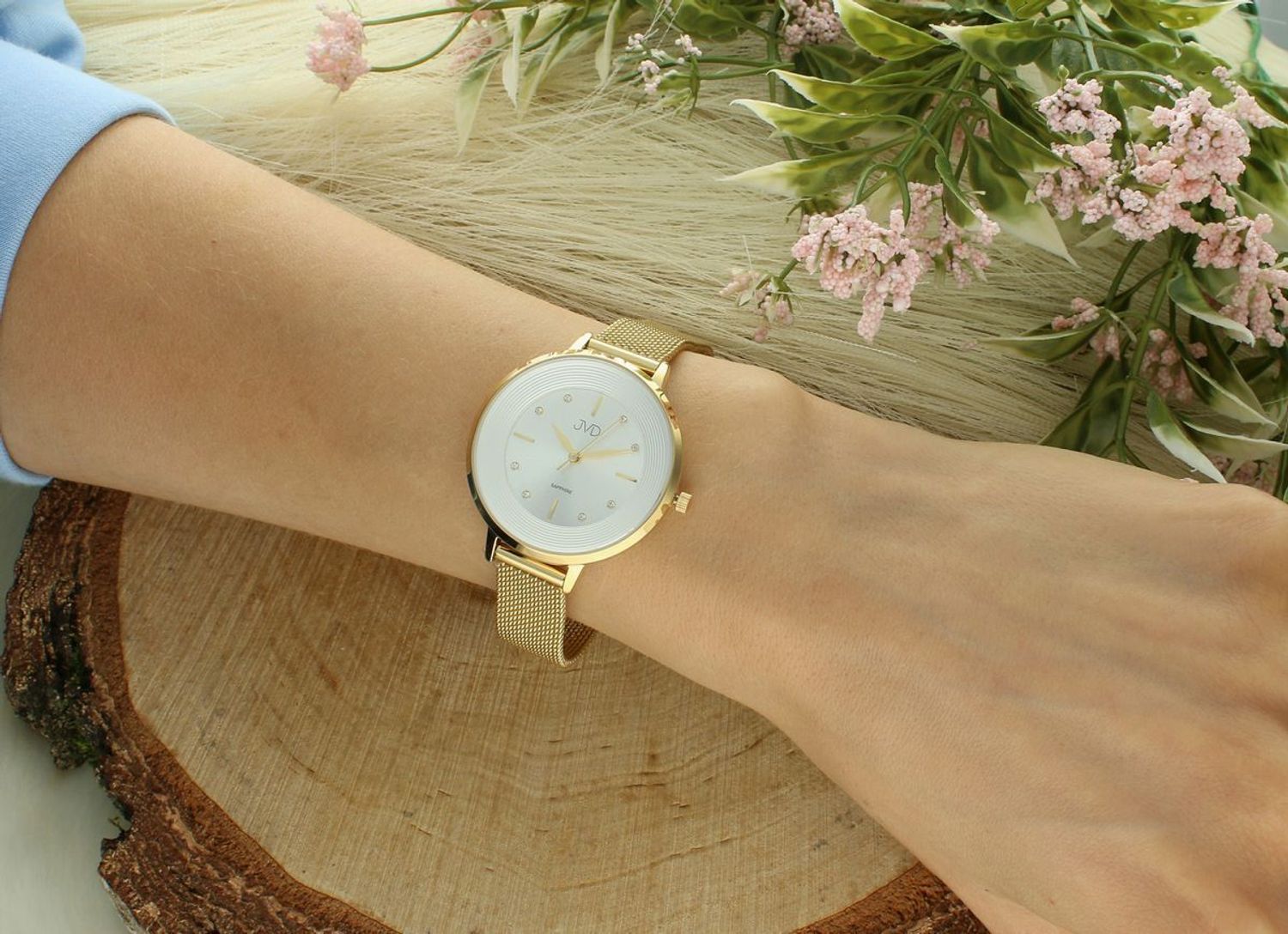 Zegarek damski na bransolecie JVD JG1007.3 biżuteryjny. Zegarek damski. Zegarek damski JVD na bransolecie.jpg