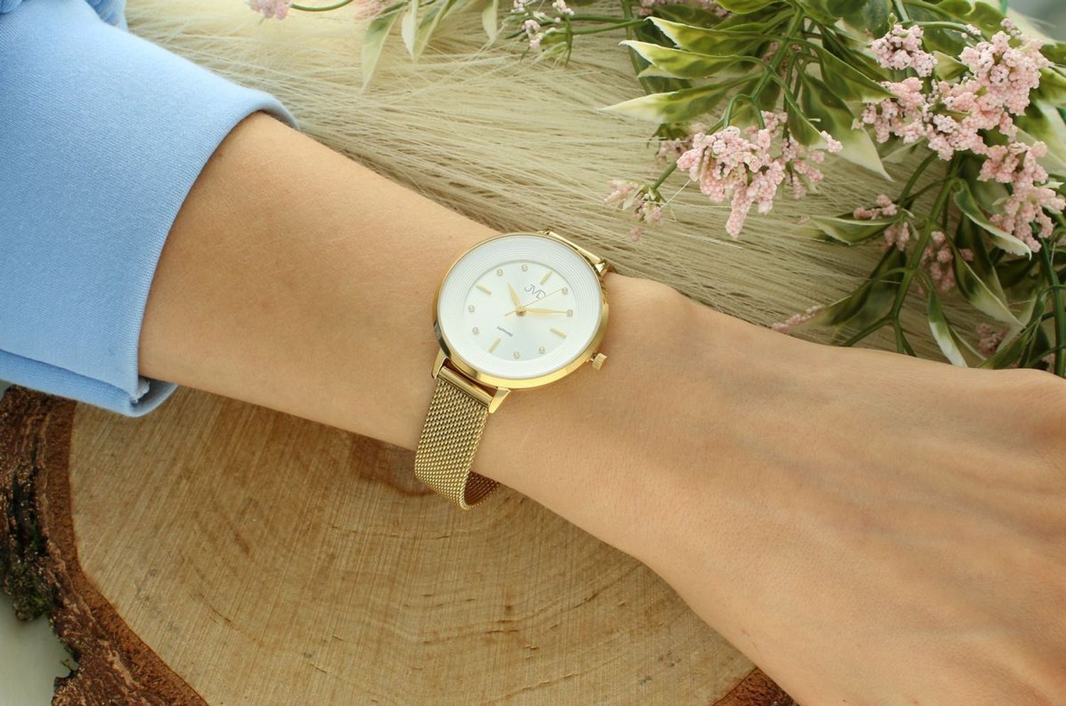 Zegarek damski na bransolecie JVD JG1007.3 biżuteryjny. Zegarek damski. Zegarek damski JVD na bransolecie.jpg