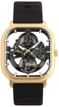 Zegarek automatyczny męski JVD JG1050.2 skeleton – złota koperta, czarny pasek.jpg