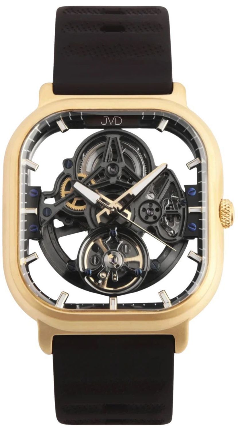 Zegarek automatyczny męski JVD JG1050.2 skeleton – złota koperta, czarny pasek.jpg