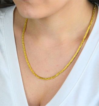 Elegancki męski naszyjnik LAVVU ✨ Pozłacany srebrny AG 9251000 ⚖️ Masa 18,45 g 🎁 Idealny na prezent i do codziennego noszenia  JLAM0001GN52d (2).jpg