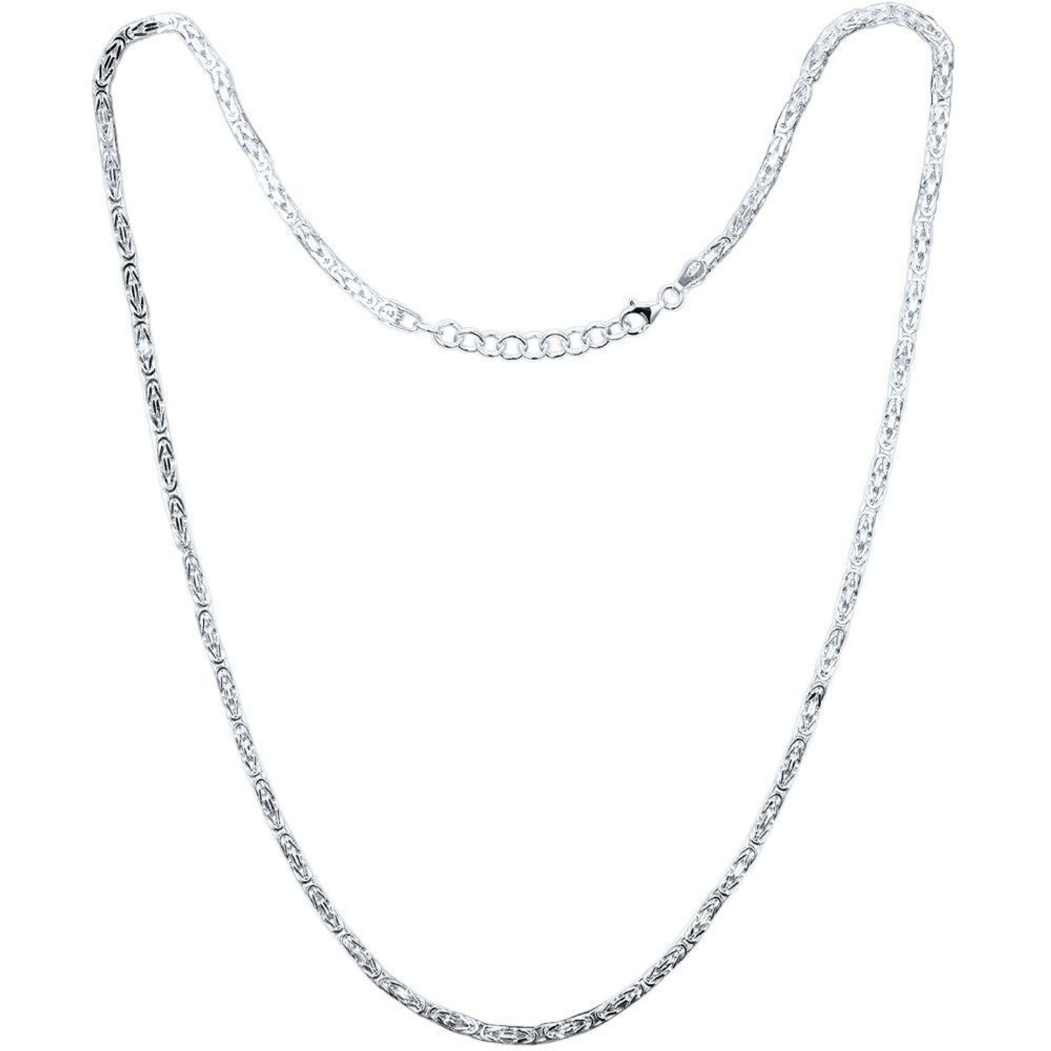 Męski srebrny naszyjnik 925 – splot królewski 50 cm + 5 cm regulacji.jpg