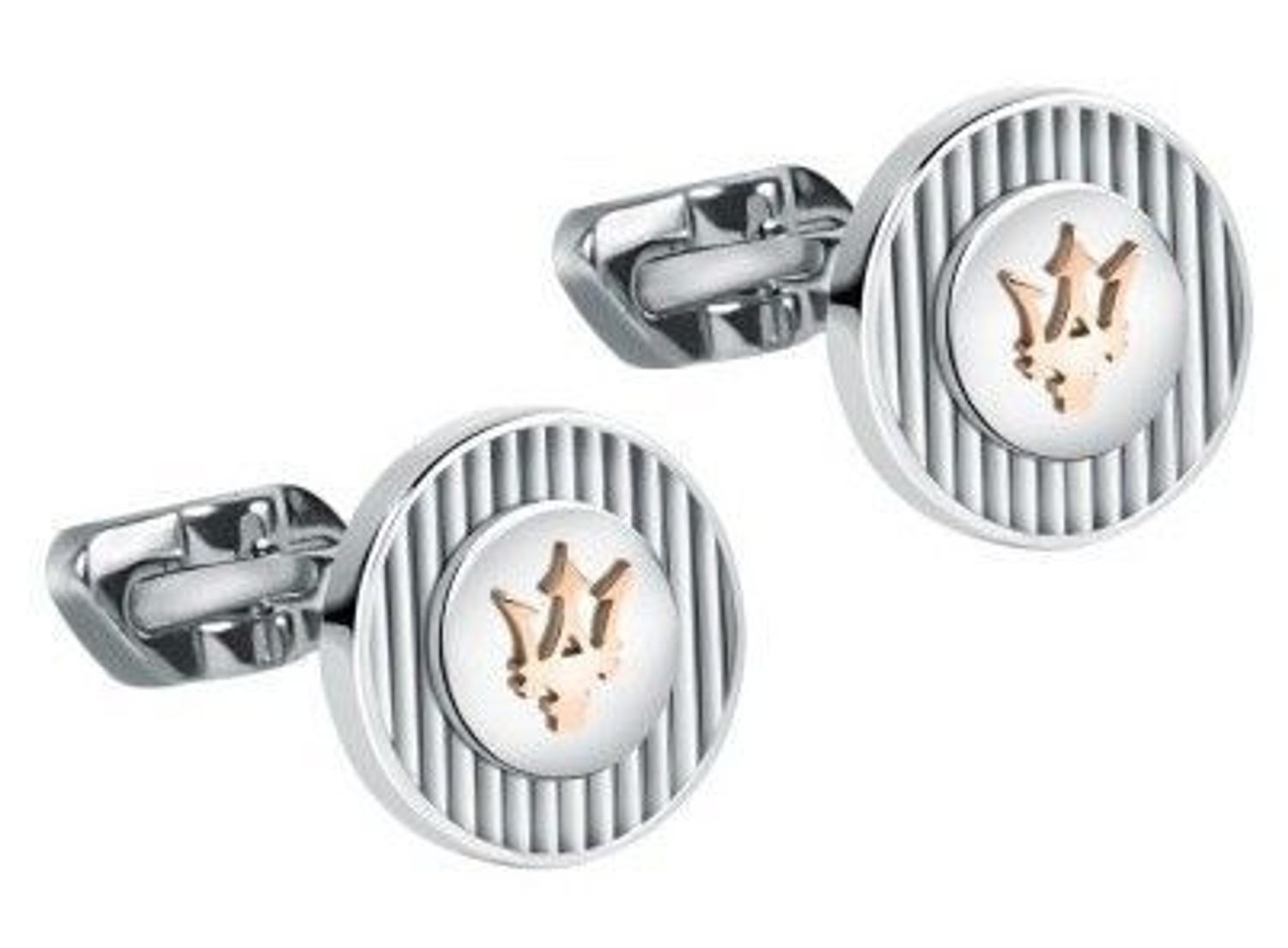 Stalowe spinki do mankietów Maserati z logo JM121ATK14.jpg