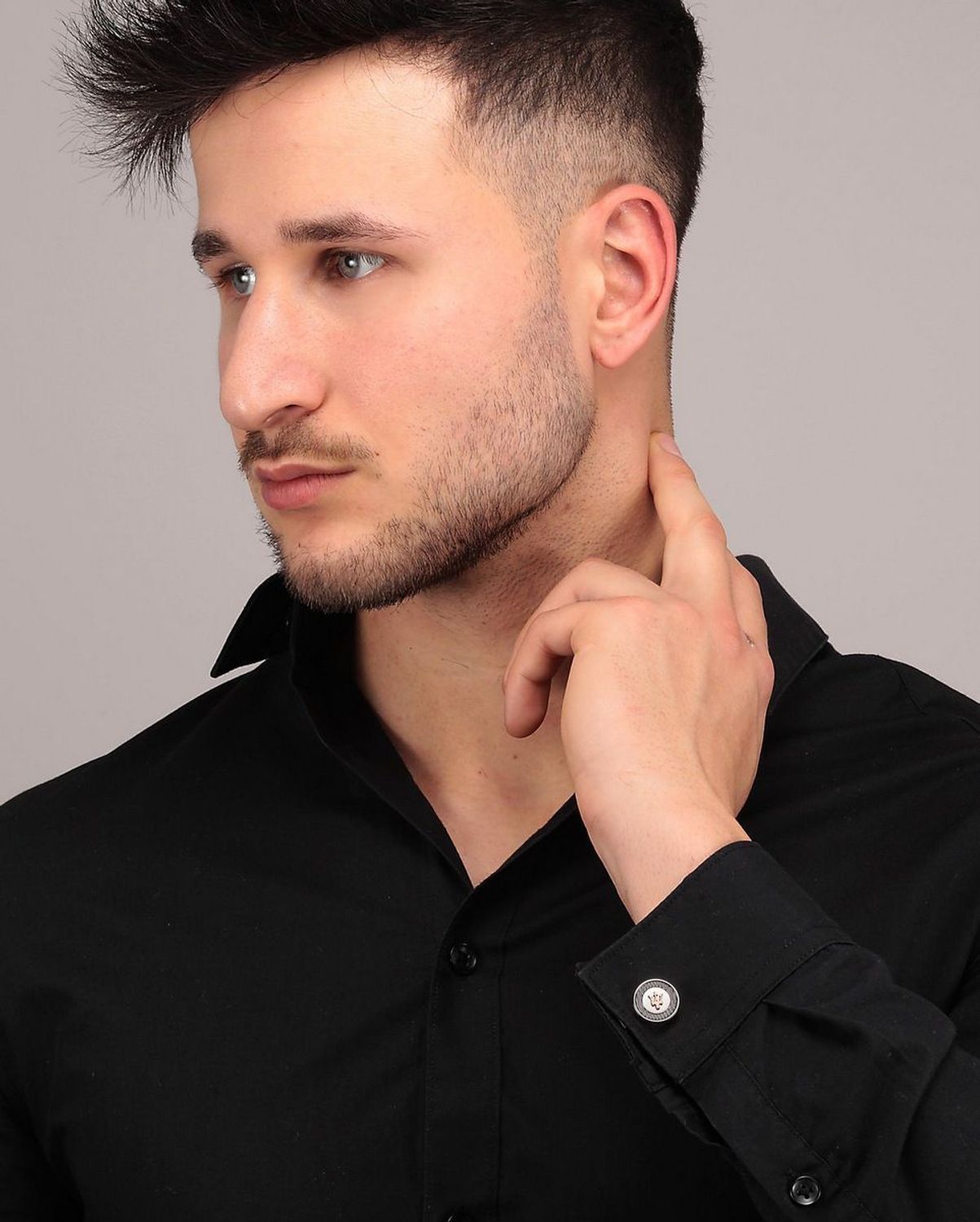 Stalowe spinki do mankietów Maserati z logo JM121ATK14.jpg