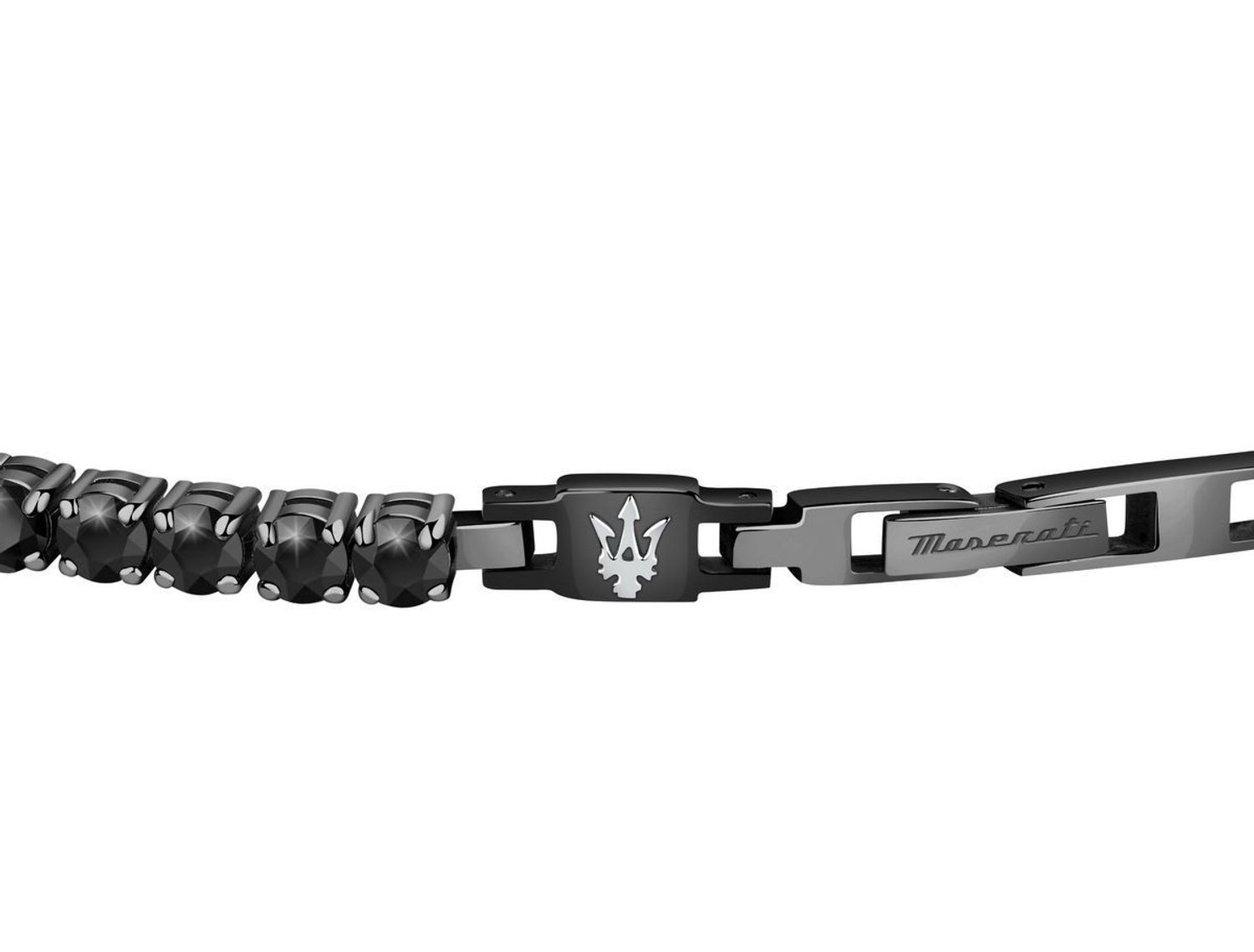 Bransoletka męska stalowa Maserati z czarnymi cyrkoniami JM222AVC02👍Bransoletki męskie Maserati 🎁 Bransoletki z grawerem Maserati (6).jpg