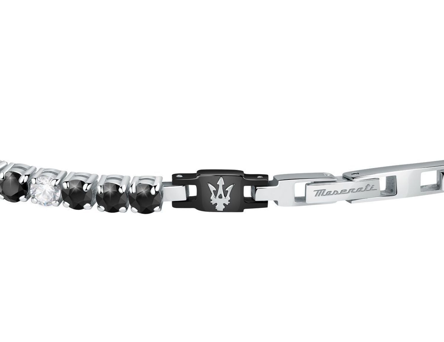Bransoletka męska Maserati czarne i białe kamienie JM222AVC05 stal👍Bransoletki męskie Maserati 🎁 Bransoletki z grawerem Maserati (2).jpg