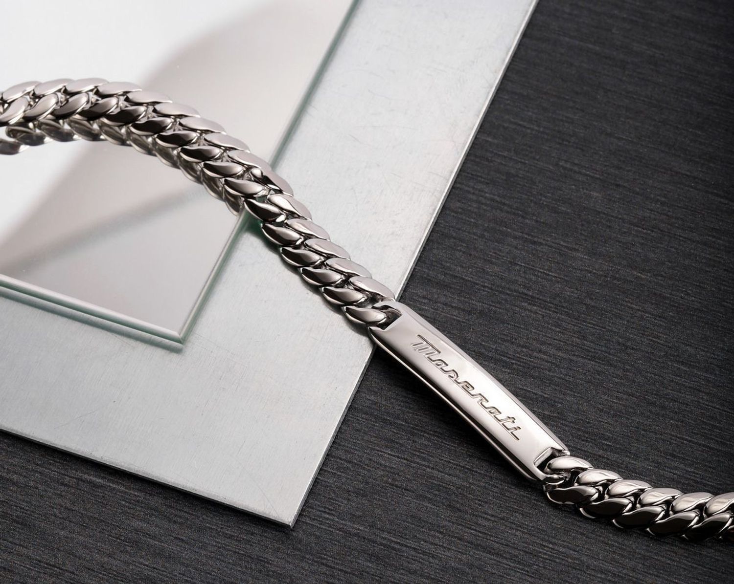 Bransoletka męska Maserati z logo blaszka JM222AVD06 stal👍Bransoletki męskie Maserati  (2).jpg