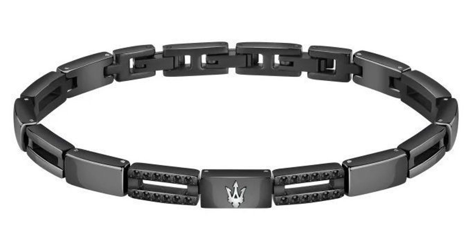 Bransoletka męska stalowa Maserati z ceramiką czarna JM223ATZ21. Męska bransoletka Maserati. Bransoletka męska z logo. Bransoletka męska Maserati. Bransoletka włoskiej marki Maserati na prezent dla mężczyzny..jpg