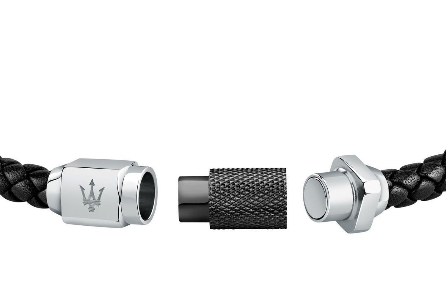 Bransoletka męska Maserati skórzana plecionka JM223AVE18. Męska bransoletka Maserati. Bransoletka męska z logo. Bransoletka męska Maserati. Bransoletka włoskiej marki Maserati na prezent dla mężczyzny..jpg