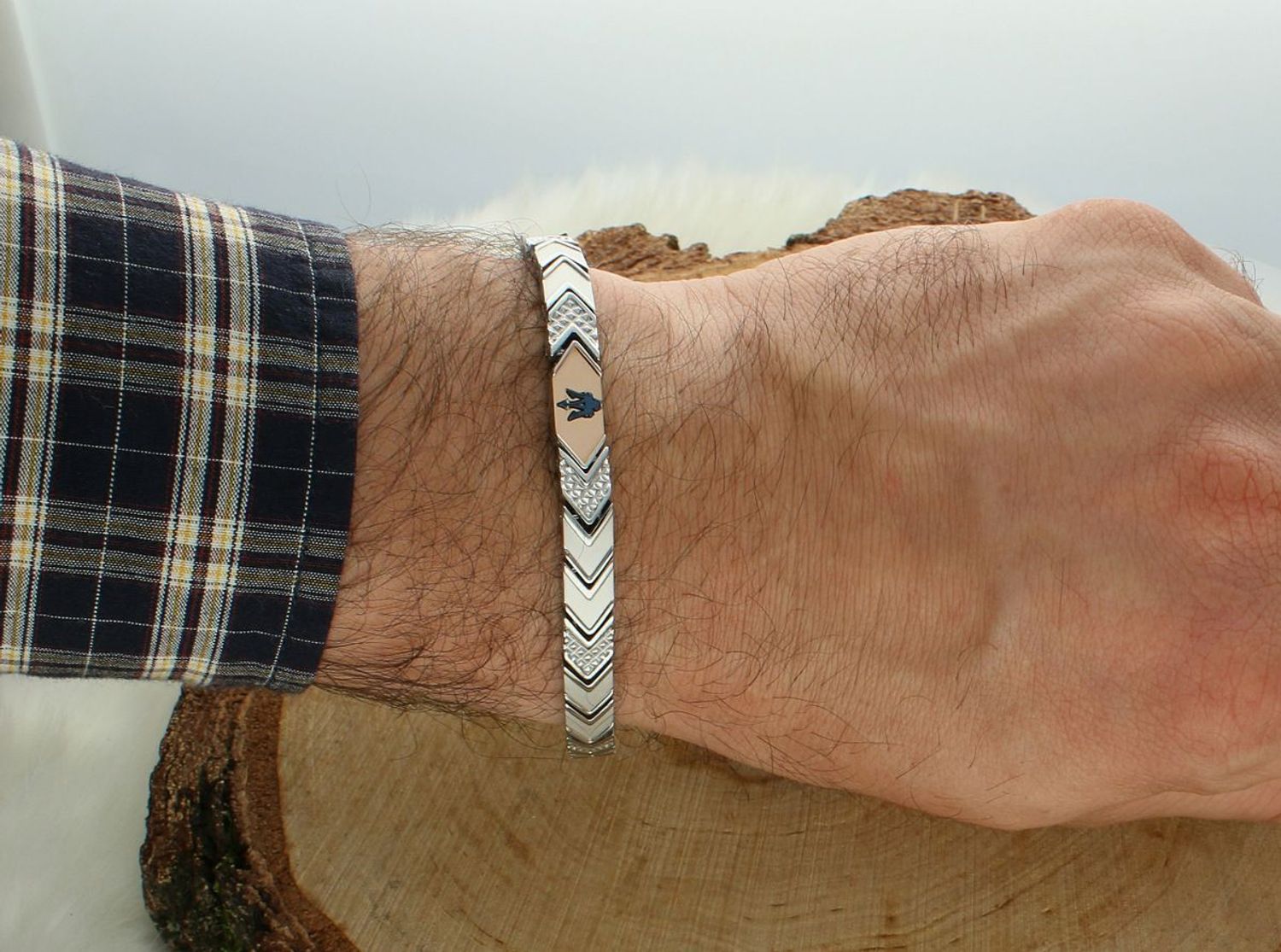 Bransoletka Męska Maserati JM225AVD90 – Stal i Różowe Złoto  Biżuteria Męska Maserati.jpg